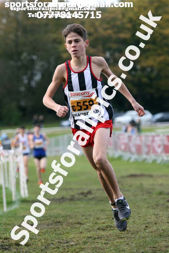 Mens under-17s National Cross Country Relay, Berry Hill Park, Mansfield. Photo:  David T. Hewitson/Sports for All Pics